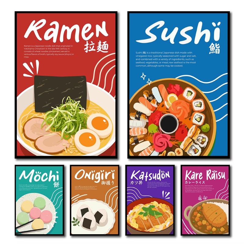 Japanese Lifestyle Food - Japońskie jedzenie Ramen Sushi Taca Onigiri