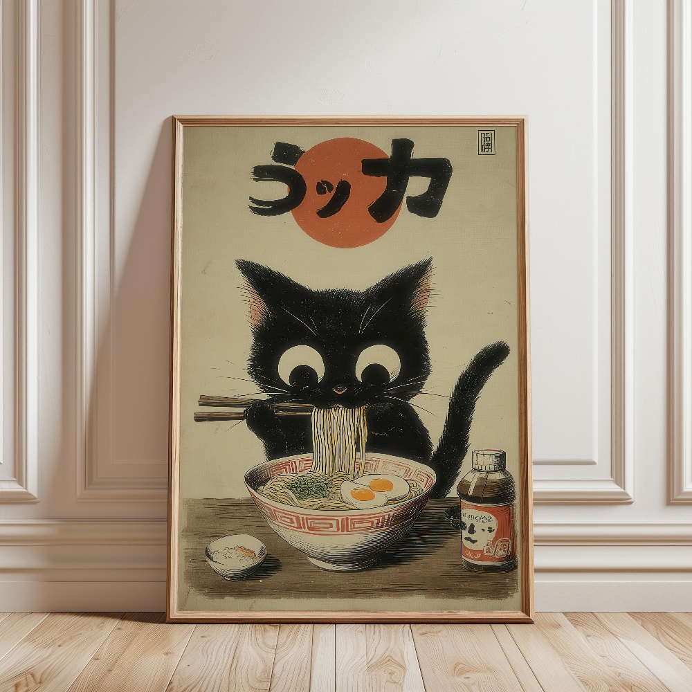 Czarny Kot Jedzący Ramen Deszc – Lifestyle Of Japanese recenzja i cena